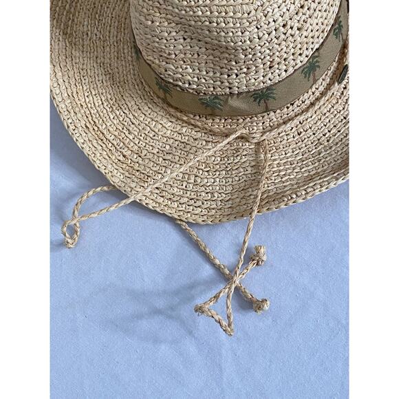 Scala Collezione Ruffia Straw Sun Hat Palm Tree Band - Picture 14 of 14